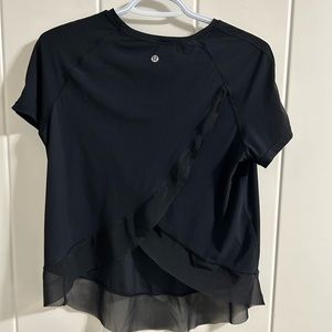 Lululemon Criss Cross Mesh Tee